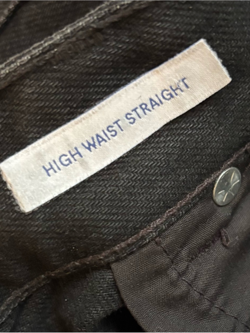 Bershka High Waist Straight Leg Black Jeans Size US 4 Classic Denim Grunge - Picture 7 of 7